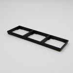 3x1 Rahmen für 2x u::Lux Display & AddOn (Schwarz)